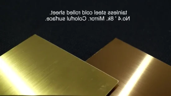 Cold Rolled 201 304 316 316L Golden Color Mirror 8K Decorative Stainless Steel Sheet 4 X 8 FT