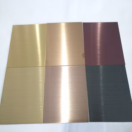 Cold Rolled 201 304 316 316L Golden Color Mirror 8K Decorative Stainless Steel Sheet 4 X 8 FT
